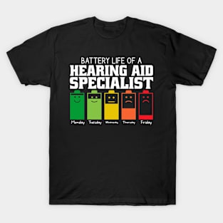 Battery Life Of A Hearing Aid Specialist T-Shirt